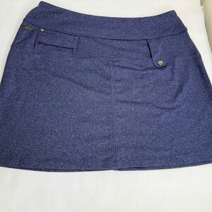 Lole Dark Blue Mini Skirt with Button Accent